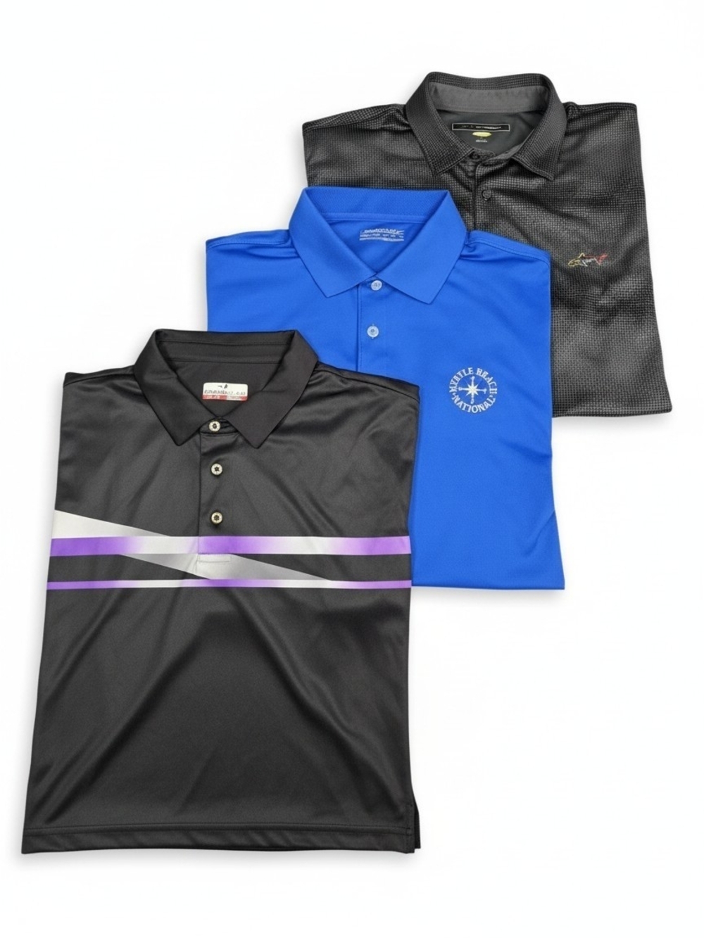 Nike Golf, Greg Norman, Grand Slam Men's Golf Polo Shirts Bundle XL (3 Pack)